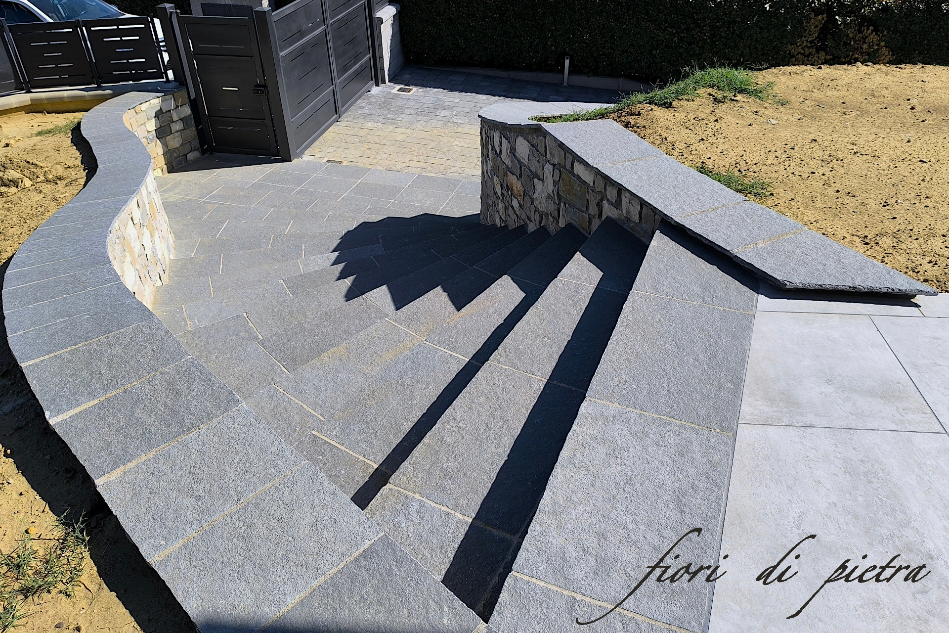 Projects Pavimenti with IRON DARK stone
